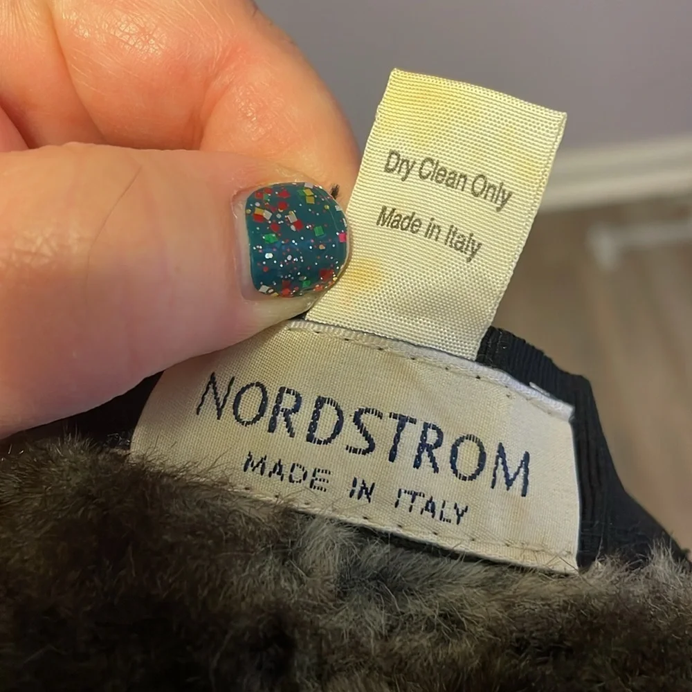 Nordstrom Vintage Made in Italy Puffer Faux Fur Bucket Hat OS